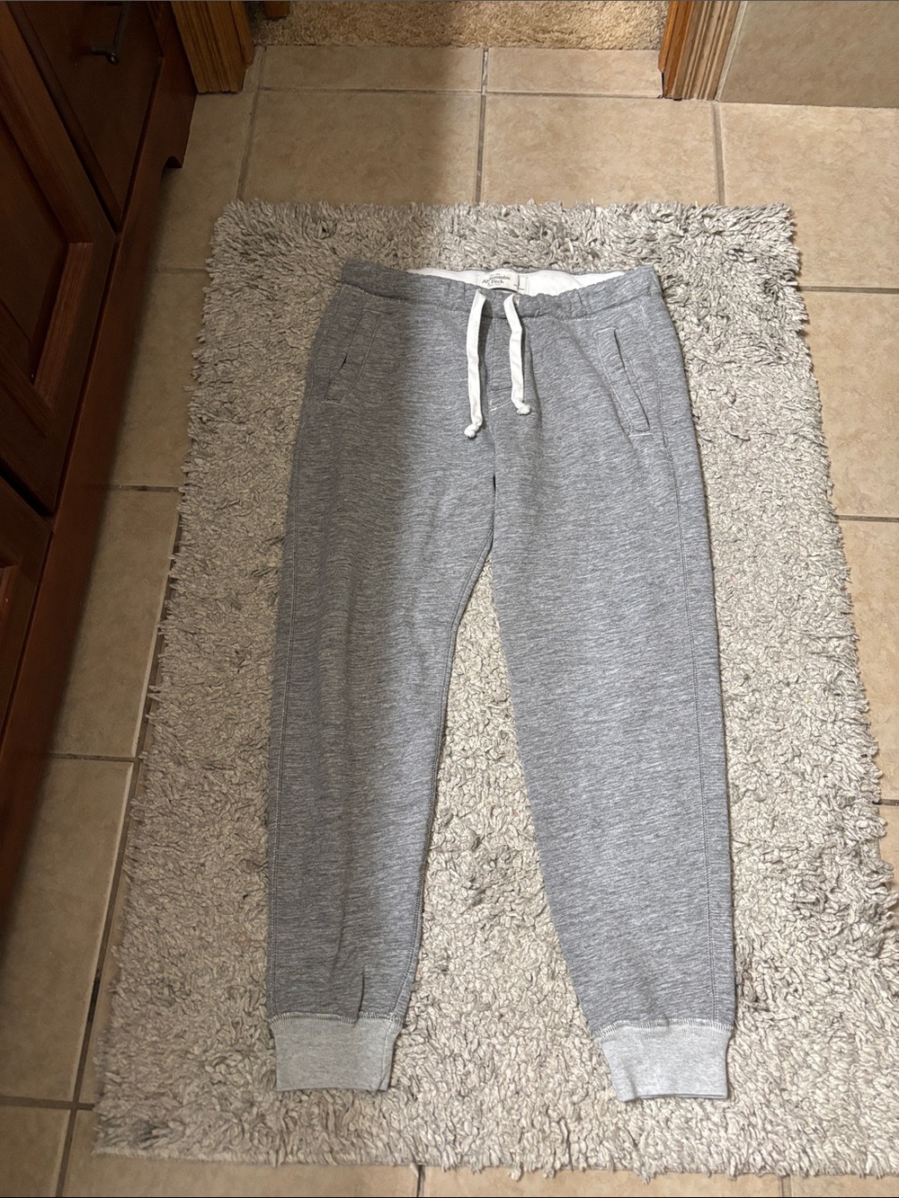 Abercrombie & Fitch Light Gray Jogger Sweatpants